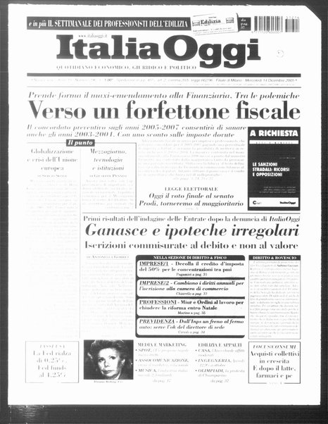 Italia oggi : quotidiano di economia finanza e politica